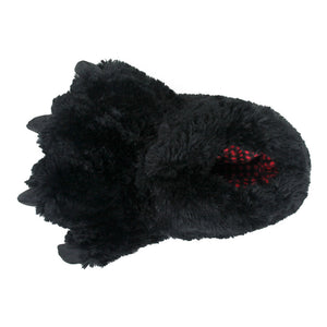 Black Bear Paw Slippers Top View 