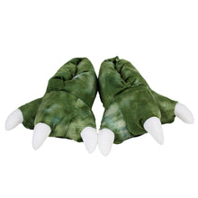 Everberry Dinosaur Feet Slippers with Sound View of Pair