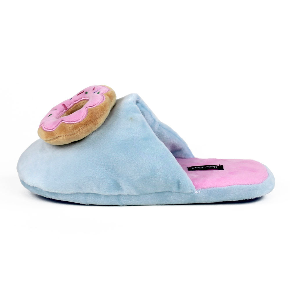 SNUGLN - Donut Plush Slipper - Novelty Plush Food Slippers with Cushioned  Foot Bed Men Women 