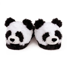 Everberry Fuzzy Panda Slippers View of Pair 