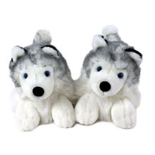 Everberry Husky Dog Slippers View of Pair