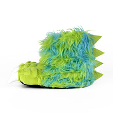 Kids Green Monster Claw Slippers Side View