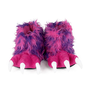 Kids Pink Monster Claw Slippers View of Pair