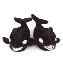 Killer Whale Orca Slippers View of Pair