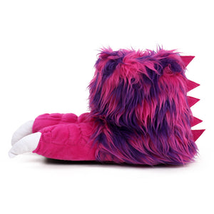 Pink Monster Claw Slippers Side View  