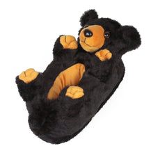 Black bear slippers diagonal view