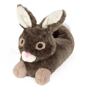 Everberry Brown Bunny Rabbit Slippers 3/4 View