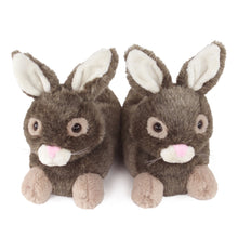 Everberry Brown Bunny Rabbit Slippers View of Pair
