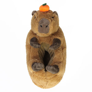 Capybara slipper top view close up 