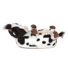 Plush cow slipper side view