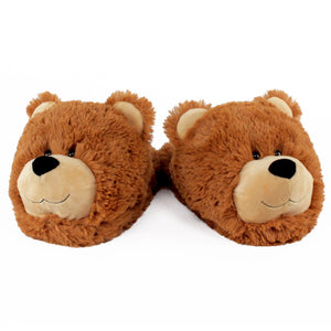Everberry Fuzzy Bear Slippers View of Pair