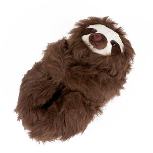 Fuzzy Sloth slipper on a white background