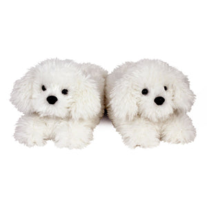 Bichon Frise Dog Slippers View of Pair