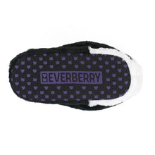 Everberry Black and White Kitty Slippers Bottom View