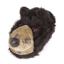 Black Bear Head Slippers 3/4 View