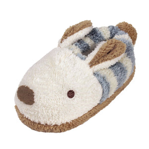 Blue Stripe Bunny Slippers 3/4 View 