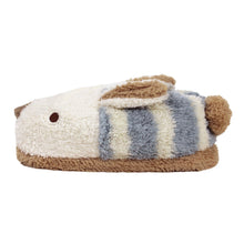 Blue Stripe Bunny Slippers Side View 