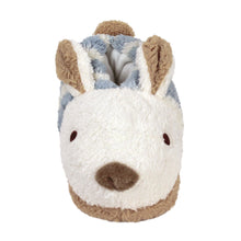 Blue Stripe Bunny Slippers Front View 