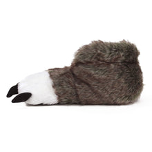 Brown Wolf Paw Slippers Side View