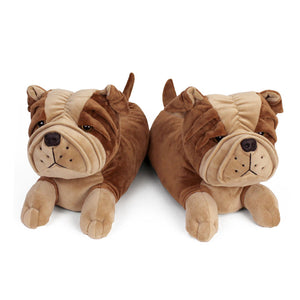 Everberry Bulldog Slippers View of Pair