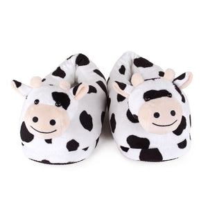 Cow Slippers View of Pair