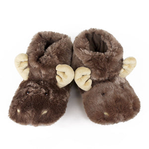 Cozy Moose Slippers View of Pair