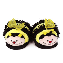Fuzzy Bee Slippers View of Pair