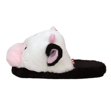 Everberry Fuzzy Cow Slippers Side View