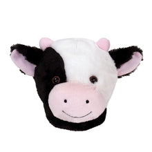 Everberry Fuzzy Cow Slippers Front View 