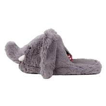 Everberry Fuzzy Elephant Slippers Side View 