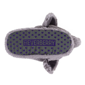 Everberry Fuzzy Elephant Slippers Bottom View 