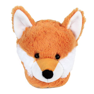 Everberry Fuzzy Fox Slippers Front View 