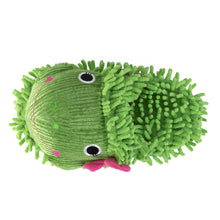 Fuzzy Frog Slippers Top View