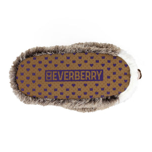 Everberry Fuzzy Hedgehog Slippers Bottom View