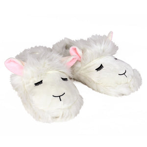 Fuzzy Lamb Slippers 3/4 View