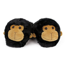 Everberry Fuzzy Monkey Slippers View of Pair