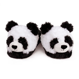 Everberry Fuzzy Panda Slippers View of Pair 