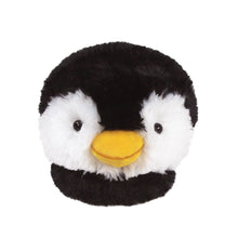 Everberry Fuzzy Penguin Slippers Front View