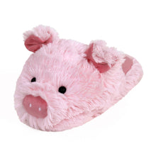 Everberry Fuzzy Pig Slippers 3/4 View 