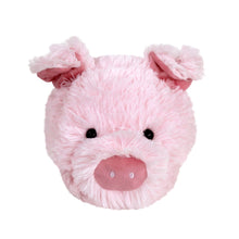 Everberry Fuzzy Pig Slippers Front View 