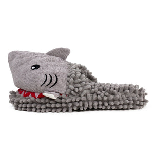 Fuzzy Shark Slippers Side View