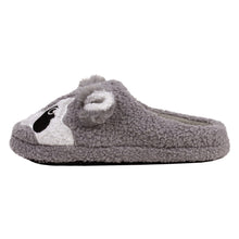 Gray Raccoon Slippers Side View