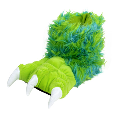 Green Monster Claw Slippers 3/4 View 