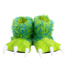 Green Monster Claw Slippers View of Pair
