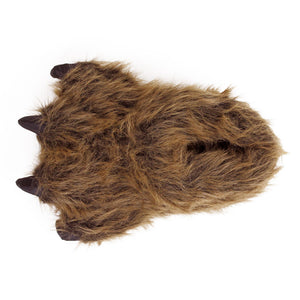 Grizzly Bear Paw Slippers Top View 