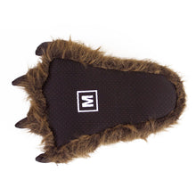 Grizzly Bear Paw Slippers Bottom View 