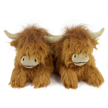 Everberry Highland Cattle Slippers View of Pair