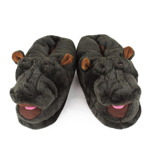 Hippo Slippers View of Pair