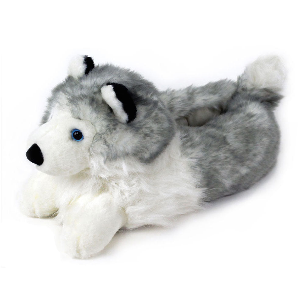Everberry Husky Dog Slippers 3/4 View 