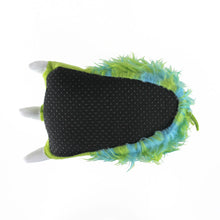 Kids Green Monster Claw Slippers Bottom View